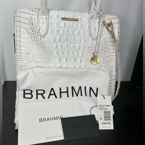 Beautiful Brahmin Caroline Sugar Melbourne Genuine Leather Satchel Handbag